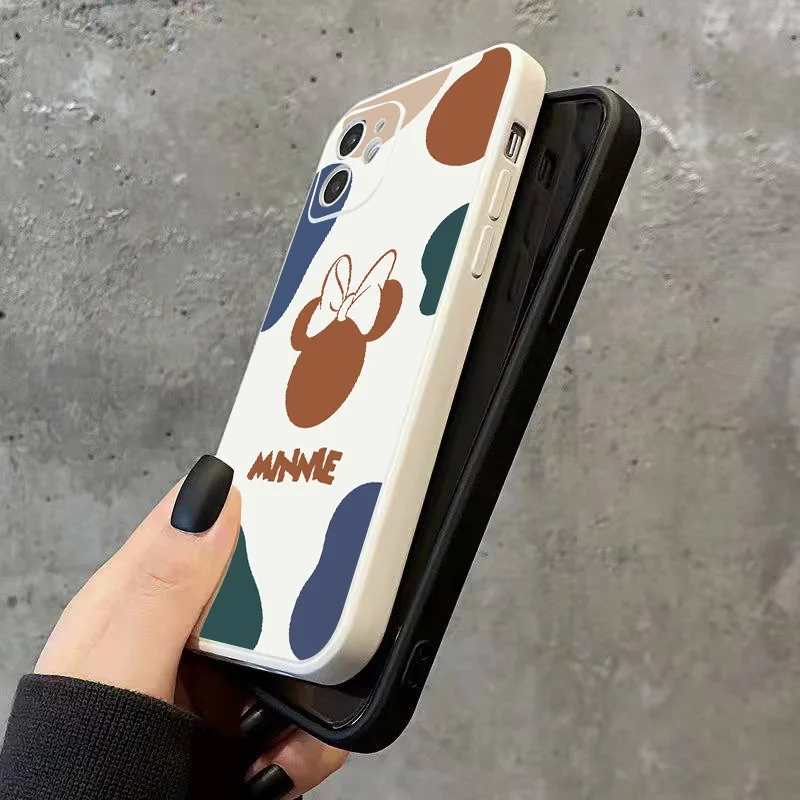 Силиконовый чехол с логотипом Микки Мауса Для iPhone 11 12 13 Pro Max Mini X XS XR MAX SE 2020 6 7 8 Plus |