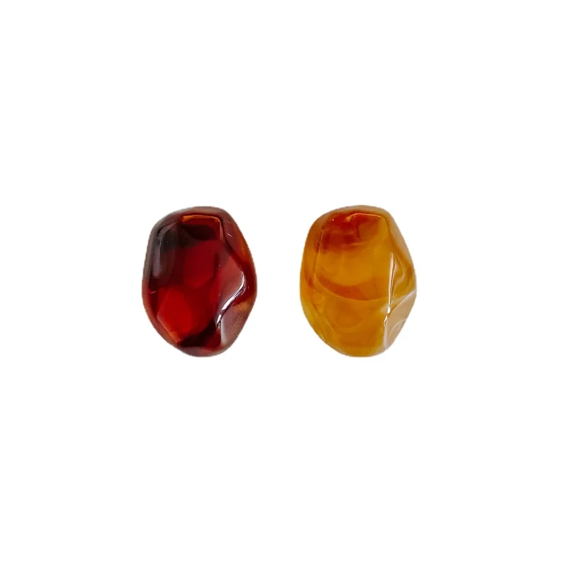 Resin Plastic Flat Back Irregular Spacer Pendant Earring Charms Accessories Jewelry Making Sipplies Diy Handmade wholesale 10pcs - купить по