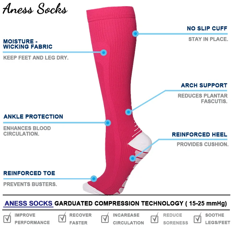 Носки компрессионные мужские 20-30 мм рт. Ст. 9 цветов