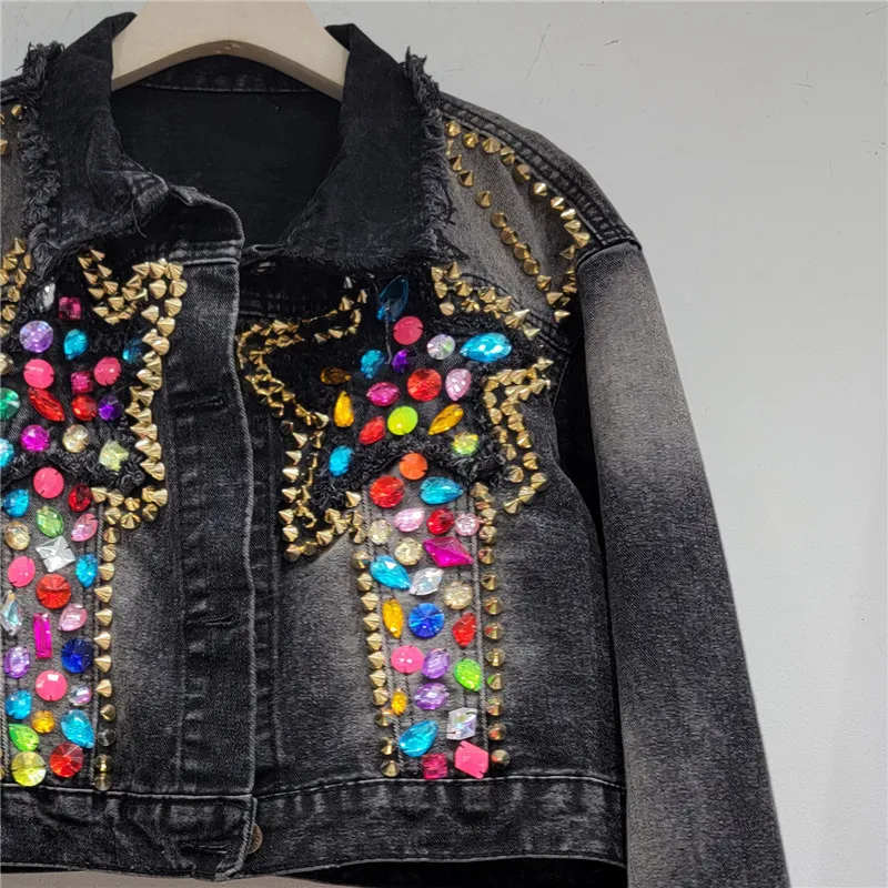 Бренд Tide в Таиланде осень 2023 новая джинсовая куртка с пятиконечной звездой и