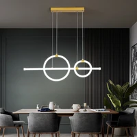 dining room chandelier nordic style long ring modern minimalist italian dining room office combination hanging wire lamps