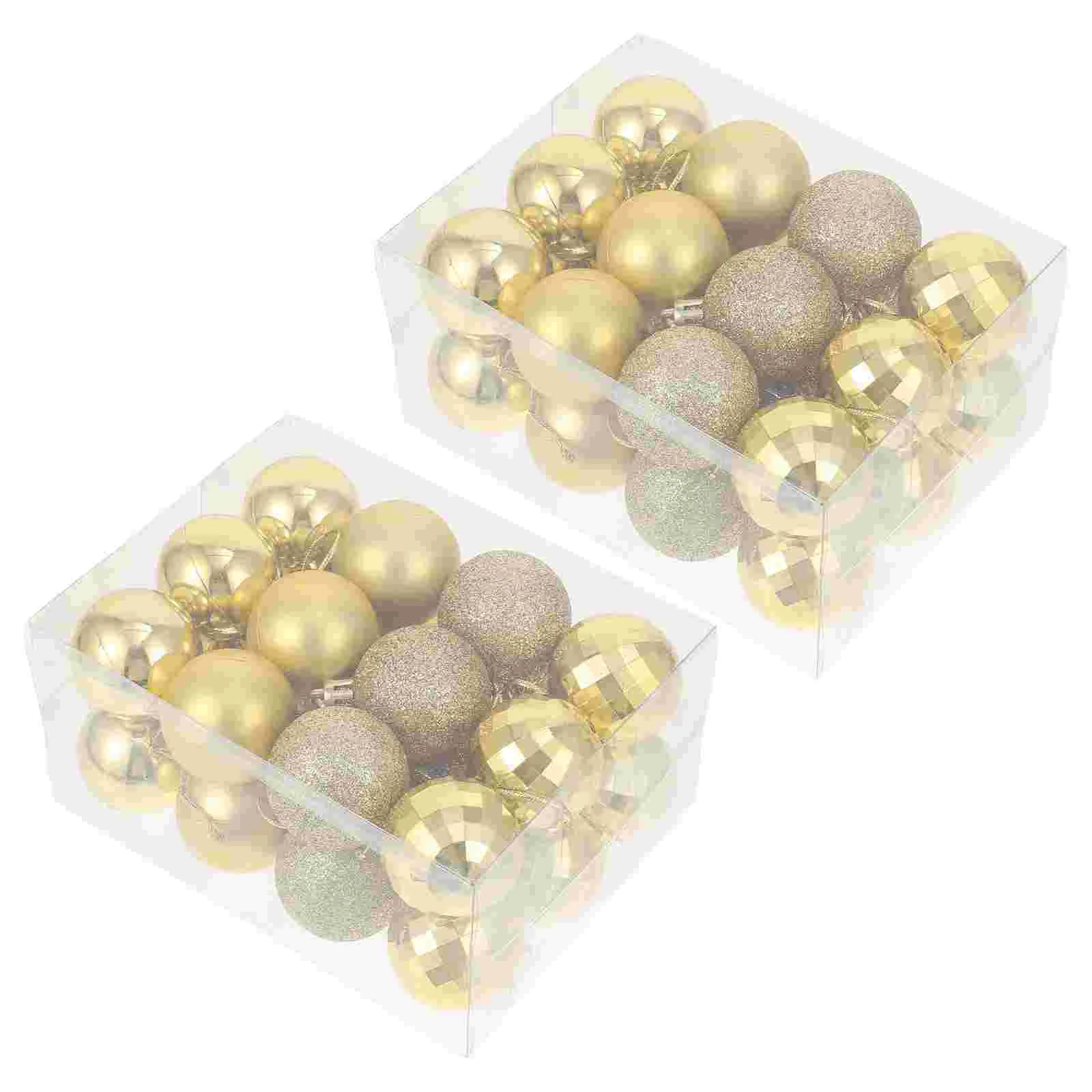 

48 Pcs Christmas Balls Decor Party Decorate Hanging Pendent Xmas Plastic Decorative Pendant Tree