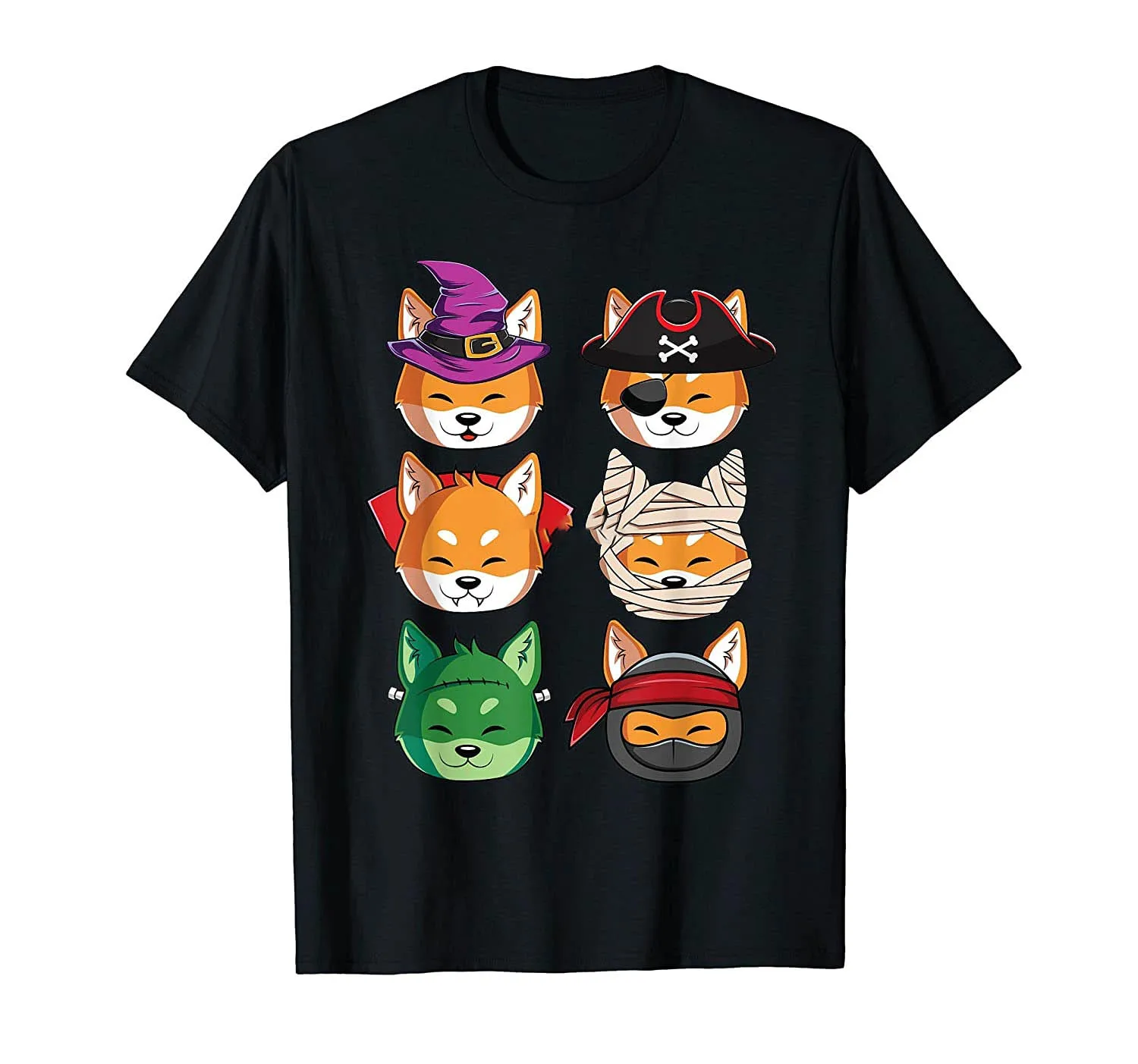 Funny Hallwoeen Shiba Inu Dog - Dogs Lover Costume Gift T-Shirt Men Cotton Tshirt Tees Tops Harajuku Streetwear