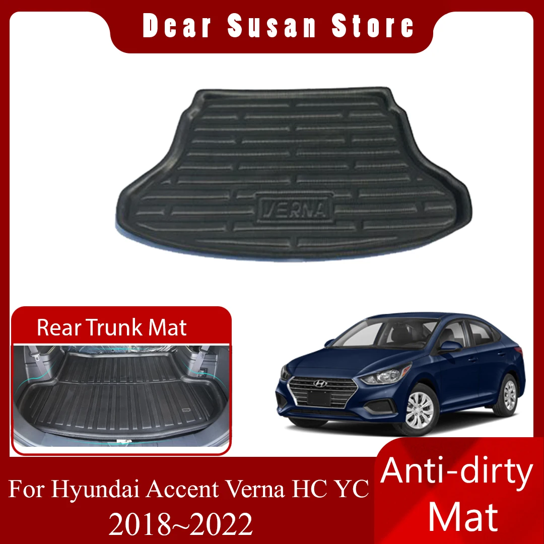 

Car Rear Trunk Mat For Hyundai Accent Verna HC YC Solaris 2018~2022 Tray Waterproof Pad Panel Space Boot Carg Cover Accessories