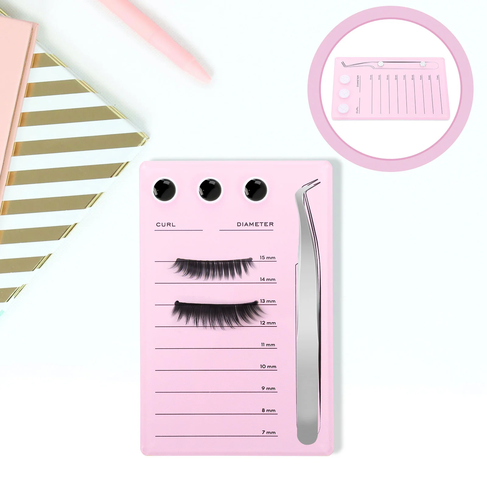 

Eyelash Pallet Tray Lash Holder False Acrylic Extension Display Board Plate Supplies Glue Hand Storage Graftingtool Lashes