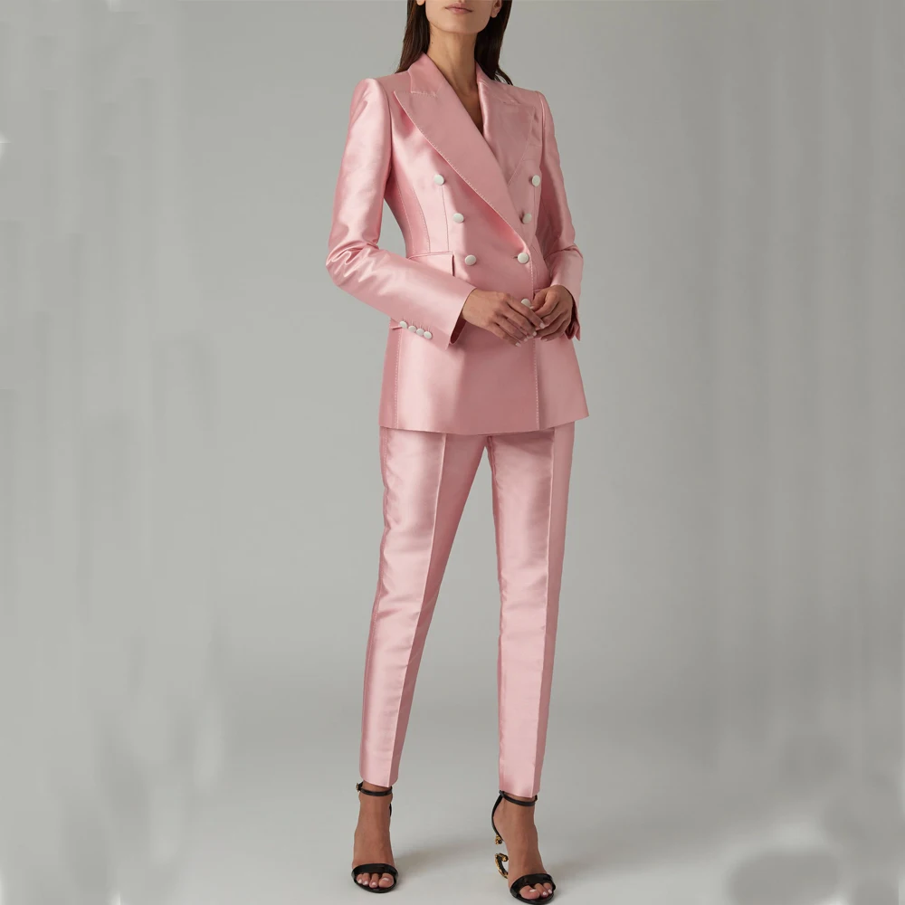 Ladies Suit 2 Tlg Elegant and Pretty Women's Dresses for Prom 2-piece Slim-fit Commuting Office Custom-made Dress Traf Pants