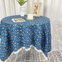 flannel floral lace rectangular tablecloth retro idyllic desk dining table student fresh rectangular