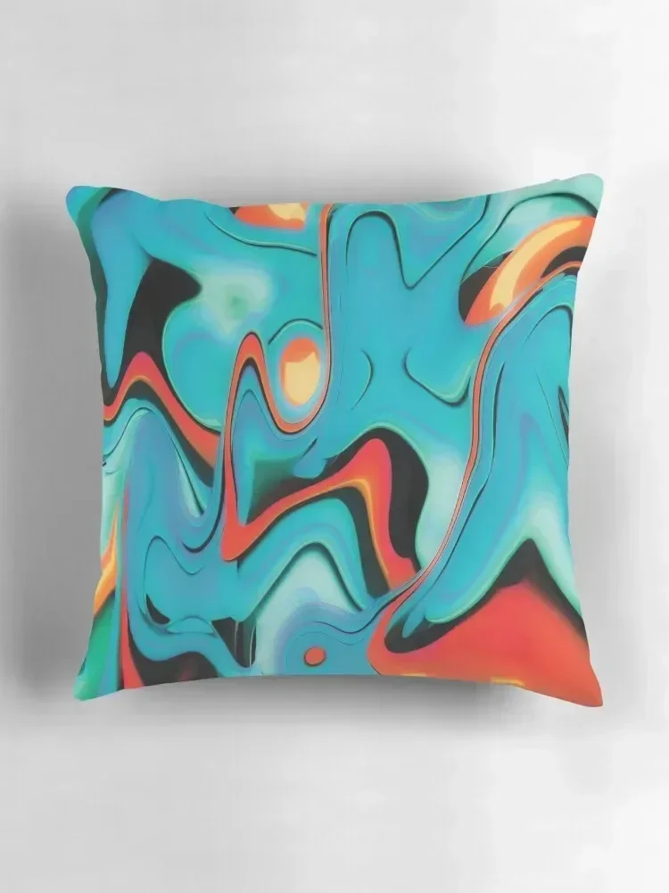 Юго-запад яркие современные хипстерские оранжевые и бирюзовые завитки