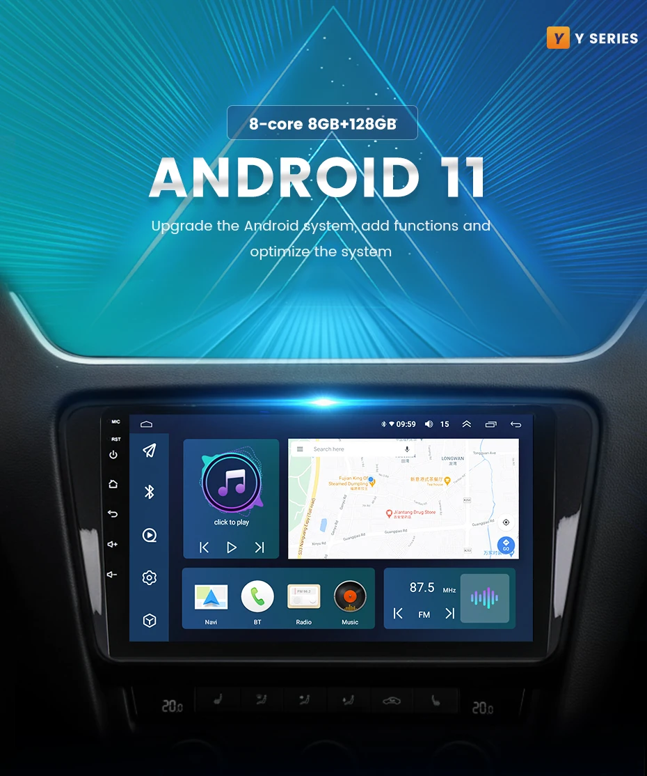 QLED Android 11 Авто Радио для Mercedes Benz ML GL ML350 GL320 X164 2005 - 2009 8 Гб 128 ГБ GPS навигация DSP видео