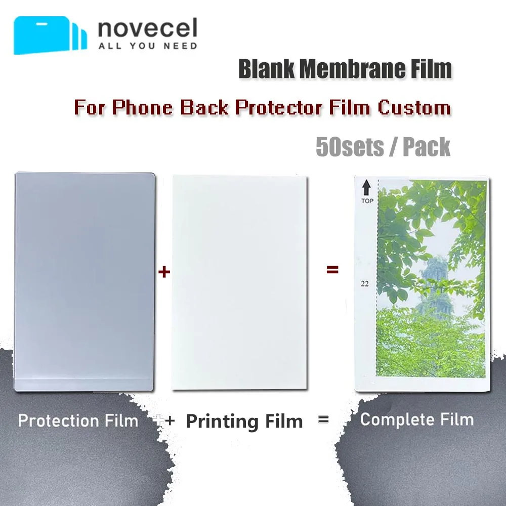 

NOVECEL 50set Back Film Pattern DIY Printing For Back Cover Protective Film Screen Protector Fit Phone Sticker Cutting Machine