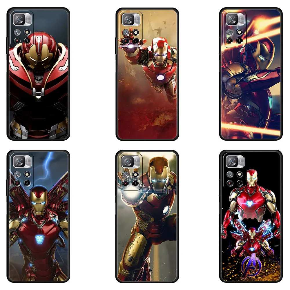 

Marvel Phone Case for POCO X3 M3 M4 Pro X3NFC Funda for Xiaomi MI 12 11 12X 11T 12pro 11 lite 10T 10 9T Coque Iron Man Fighting