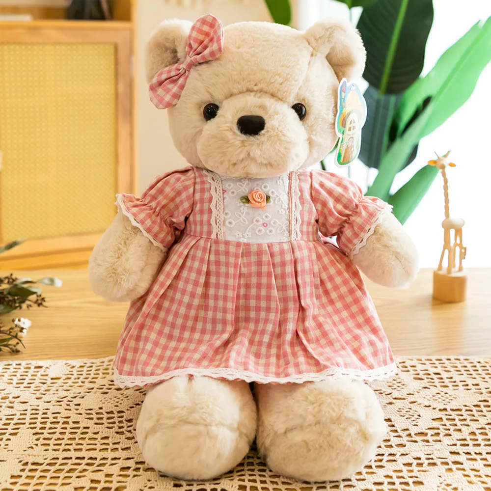

Newly Wearing Skirt Bear Doll Soft Stuffed Plush Toy Cute Bed Sleeping Hug Doll Best Gift For Boys Girls Cuddling Toy Soft