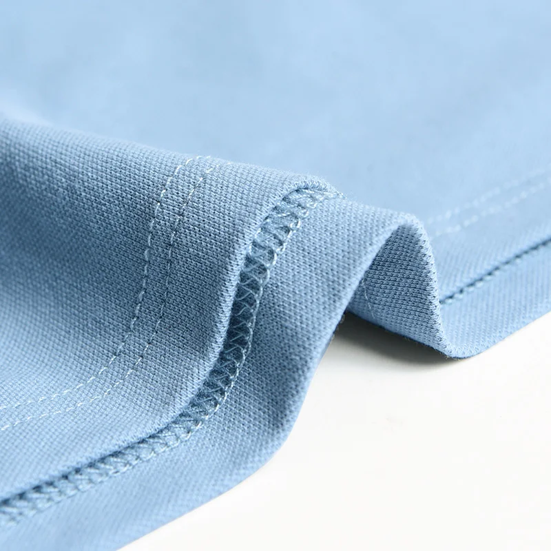 Дышащая футболка пике из 97% хлопка Мужская Удобная с коротким рукавом и передним