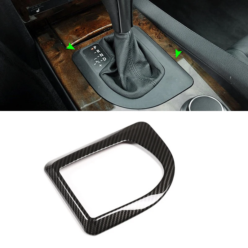 

For BMW 5 Series E60 2004 2005 2006 2007 Carbon Texture Car Accessories Center Console Gear Shift Panel Outer Frame Cover