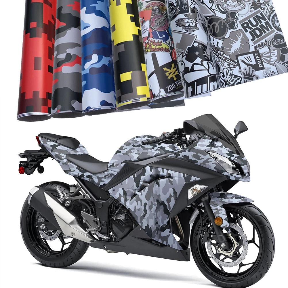 

Graffiti Stickers Self-adhesive Camouflage Car Wrap Vinyl Film Roll Sticker Decal DIY Creative Auto Motorcycle Decoration