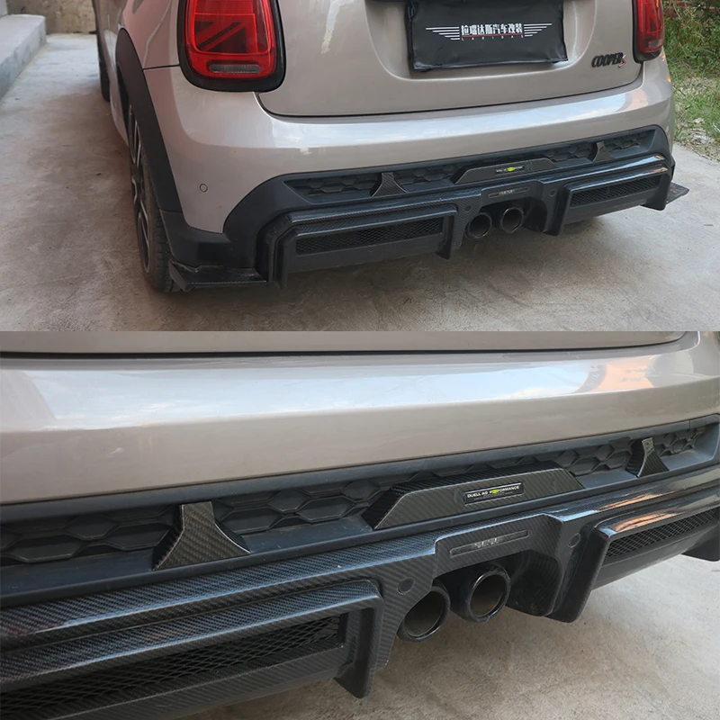 Фото Детали заднего диффузора из сухого углеродного волокна AG Style для MINI JCW LCI 2 F55 F56 F57, паста заднего бампера, аксессуары, комплекты кузова №2