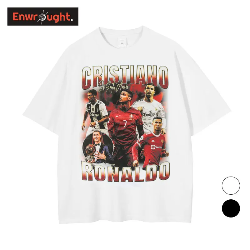 

Футболка мужская оверсайз с принтом футбольного игрока, 100% хлопок