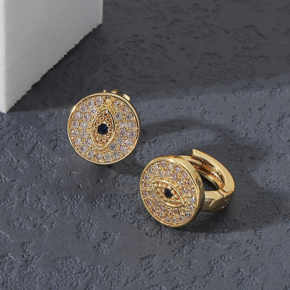 

High Quality Charm New Creative Diamond Earrings Lucky Eye Earrings Fashion Popular Earrings Ins Net Red Jewelry