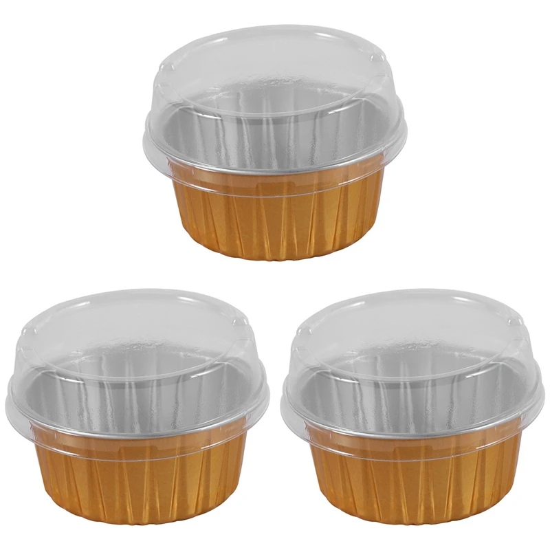 

300 шт. одноразовые чашки для выпечки из алюминиевой фольги, десертные овальные чашки для капкейков с крышками, инструменты для выпечки яиц