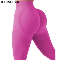 rxrxcoco women seamless solid leggings high waist casual womens yoga pants push up fitness workout sport leggings pants 2022