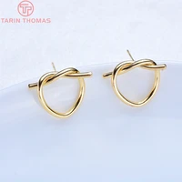 21376pcs 9x11 5mm 24k gold color plated bow heart stud earring high quality diy jewelry making findings