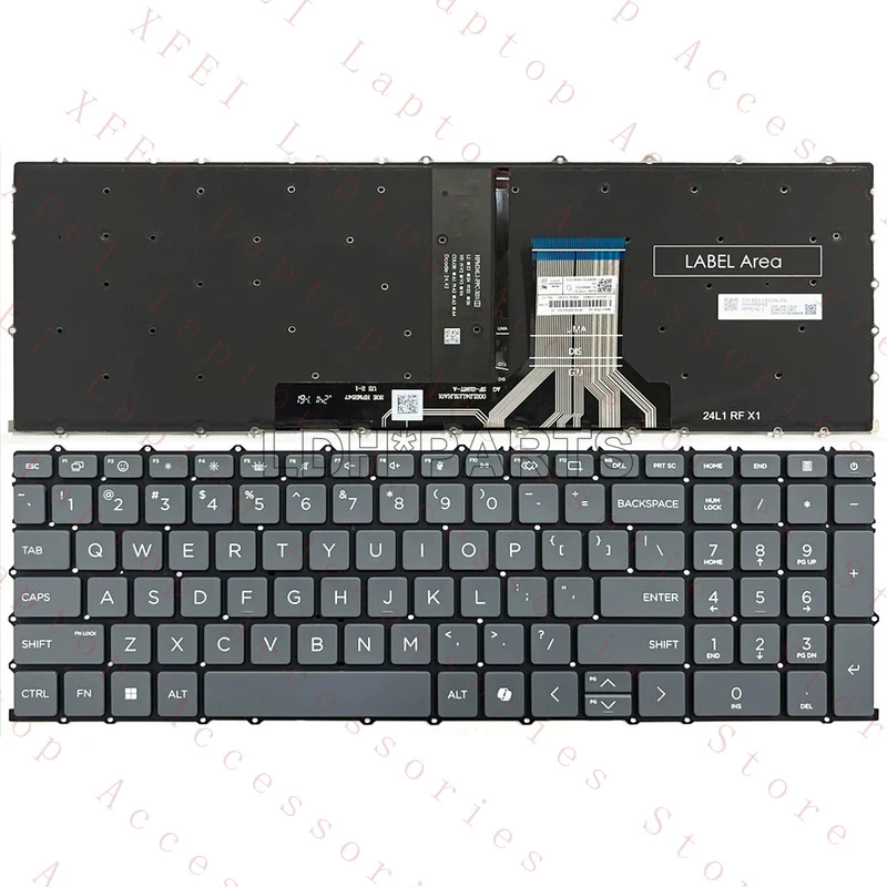 Фото Новая американская клавиатура с подсветкой AI для ноутбука HP OmniBook 7 16-ay 16-az TPN-Q306 №1