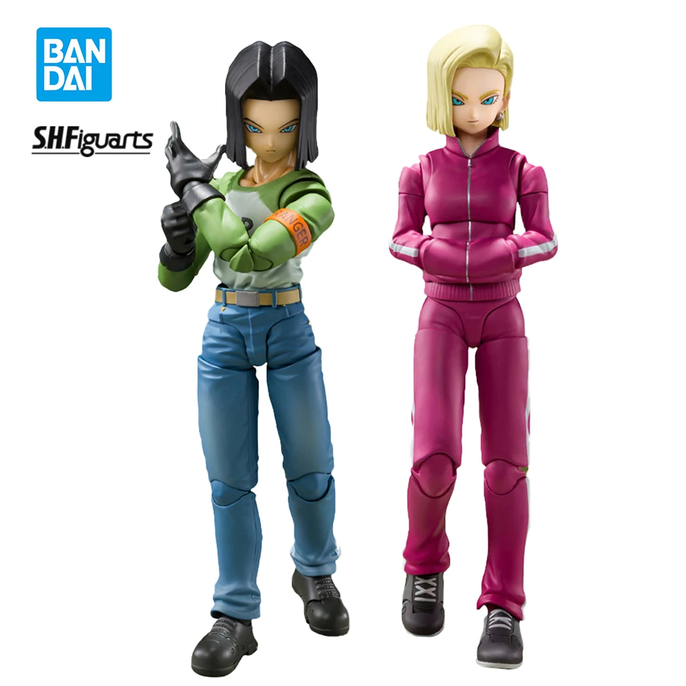 

In Stock Bandai S.h.figuarts Dragon Ball Super Anime Figure Android 18 17 Shf Action Collectile Model Child Toys Christmas Gifts
