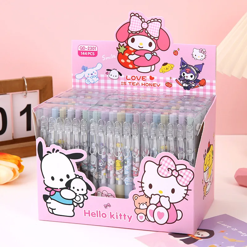 

Новинка Sanrio аниме нейтральная ручка Hello Kitty кавайная мелодия Kuromi похвака Студенческая фоторучка Детские Канцелярские подарки