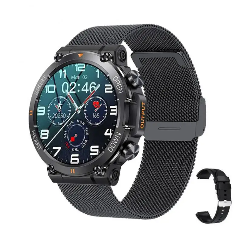 

Bluetooth 5.0 Business Watches Outdoors Heart Rate Monitoring Message Reminder Smart Watch For Male Fitness Bracelet For Xiaomi