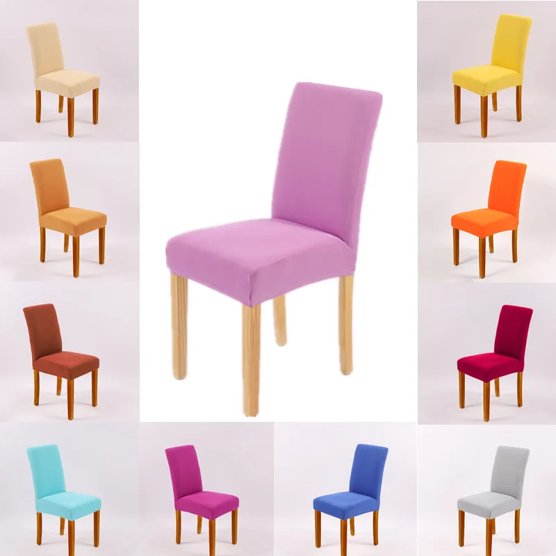 

1/2/4/6 PCS Solid Color Half Stretch Polyester Chair Cover Removable Washable Chair Covers for Dining Room Banquet Kitchen