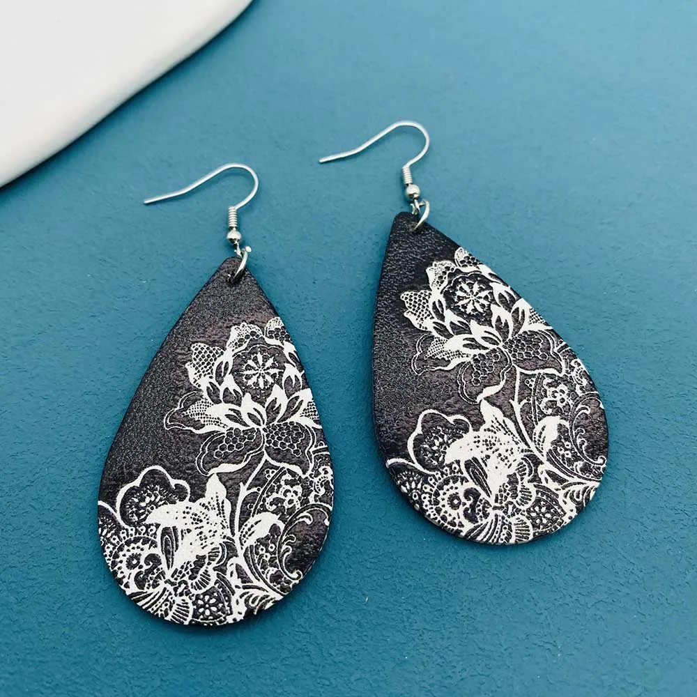 Винтажные этнические кожаные серьги для женщин