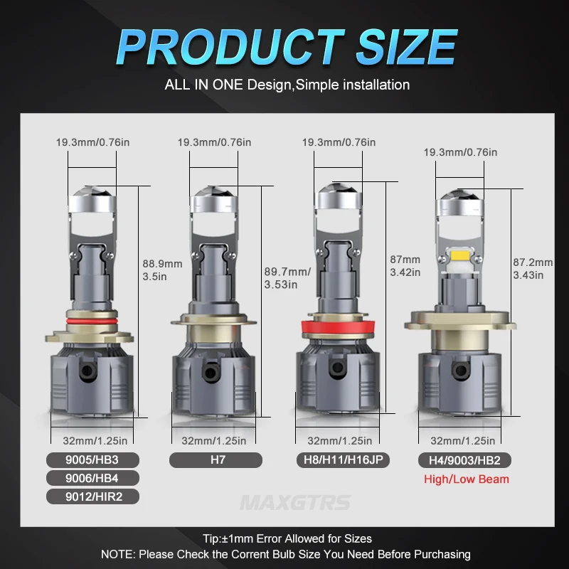 2x H4 H7 H11 H8 LHD светодиодные фары с мини-объективом 9005/9006 HB3 HB4 Автоматическая лампа