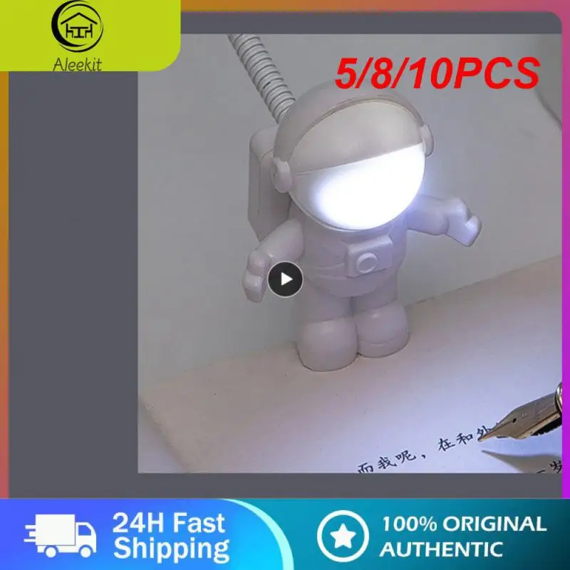 

5/8/10PCS Flexible Nightlight Astronaut Desk Lamp Portable Night Light Spaceman Astronaut Home Decor