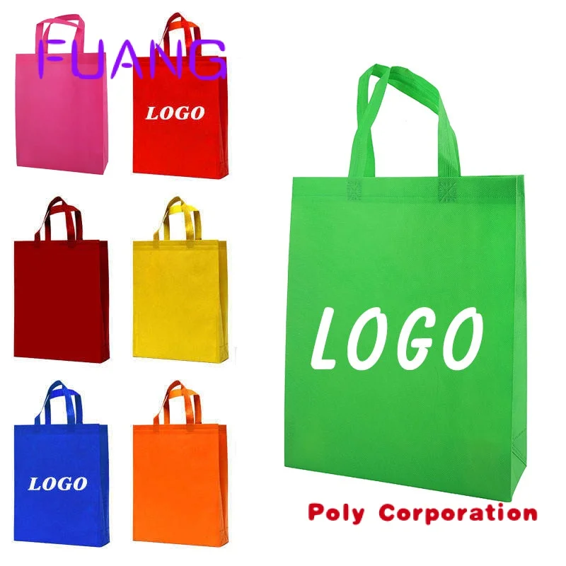Low Moq Recycled Eco Non-woven Reusable Nonwoven Grocery Promotional PP Non Woven Tote Shopping Cloth Bag With Custom Logo Print
