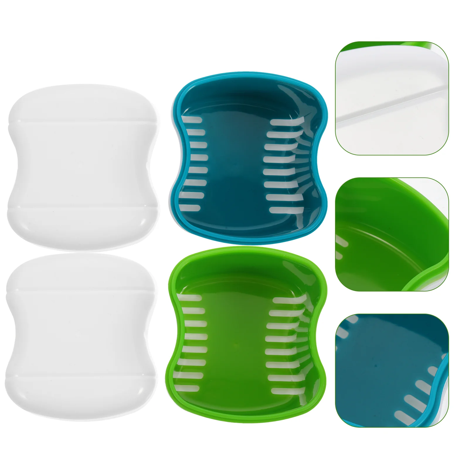 

Denture Case Container Box Storage Retainer Holder Bath Teeth False Cup Guard Mouth Mouthguard Travel Cleaning Pocket Lid