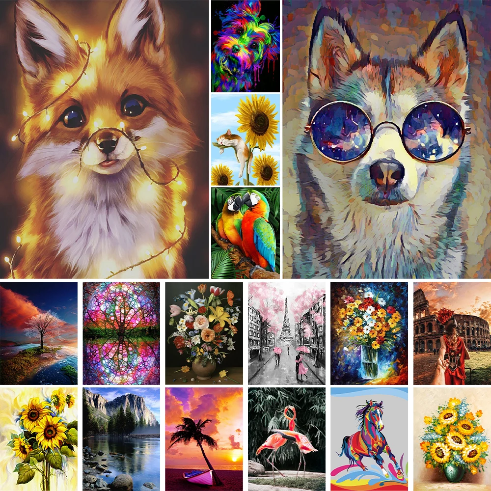 

5D Diamond Painting Animal Scenic Floral Novelty Mosaic Cross Stitch Upholstery Home Embroidery Rhinestones Gifts New Arrival