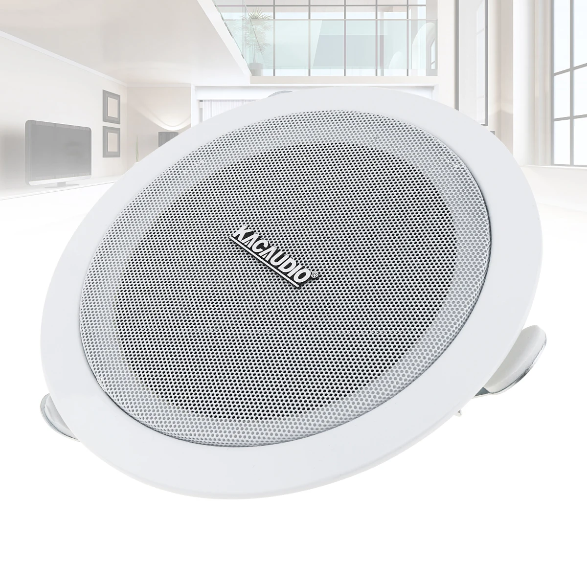 

6 Inch 6W Fashion Microphone Input USB MP3 Player Ceiling Speaker Public Broadcast Background Music Speaker for Home Supermarket