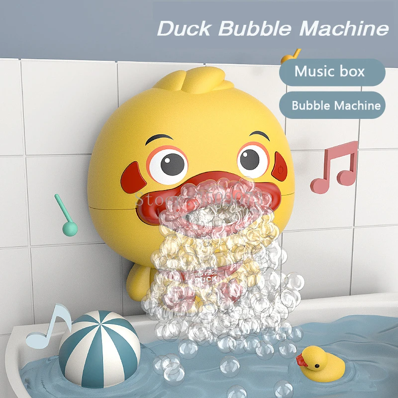

Baby Bath Toys Electronic Bubble Duck Water Game Bubble Maker Pool Swimming Bathtub Soap Machine Bathroom Toys for Children Kids