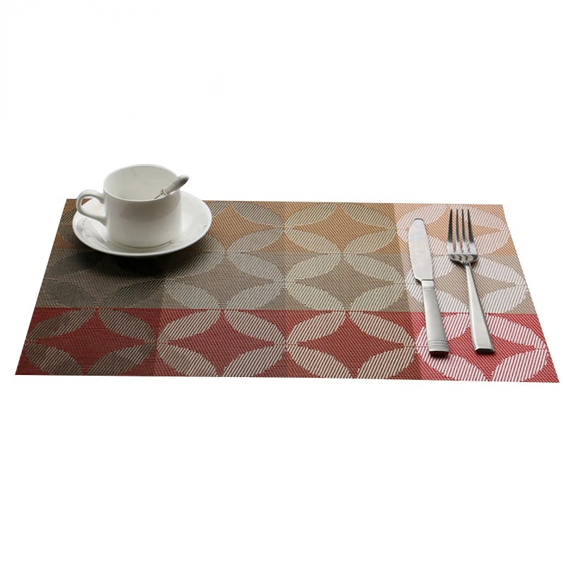 

Christmas Table Cloth Mat Hot Pad Set Woven Tableware Mat Wedding Party Coffee Tea Mat Home Decoration Placemat