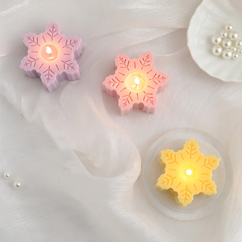 Рождественская Снежинка ароматерапия форма для свечей штукатурка вечерние