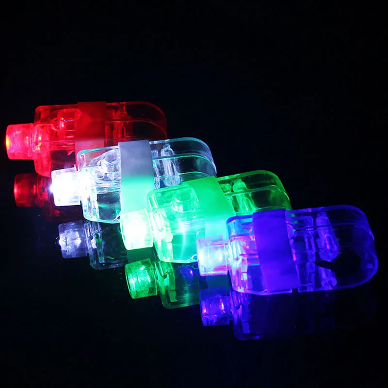

100pcs Finger Light Neon Stick Beams Led Ring Luminous Toy Glow Event Party Wedding Decoration Festival Halloween Christmas