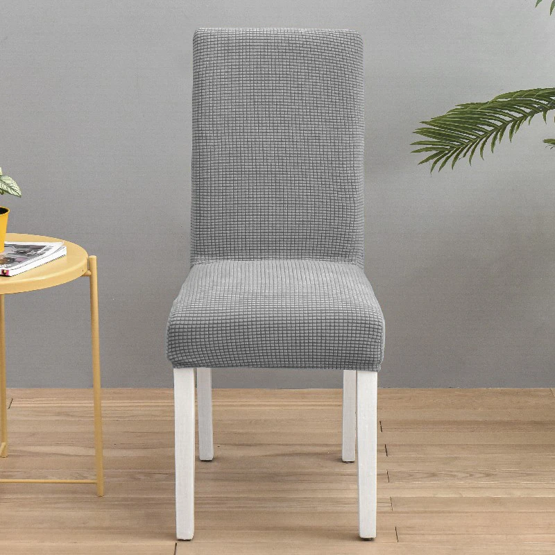 Однотонные жаккардовые чехлы на стулья эластичный чехол для столовой Эластичный