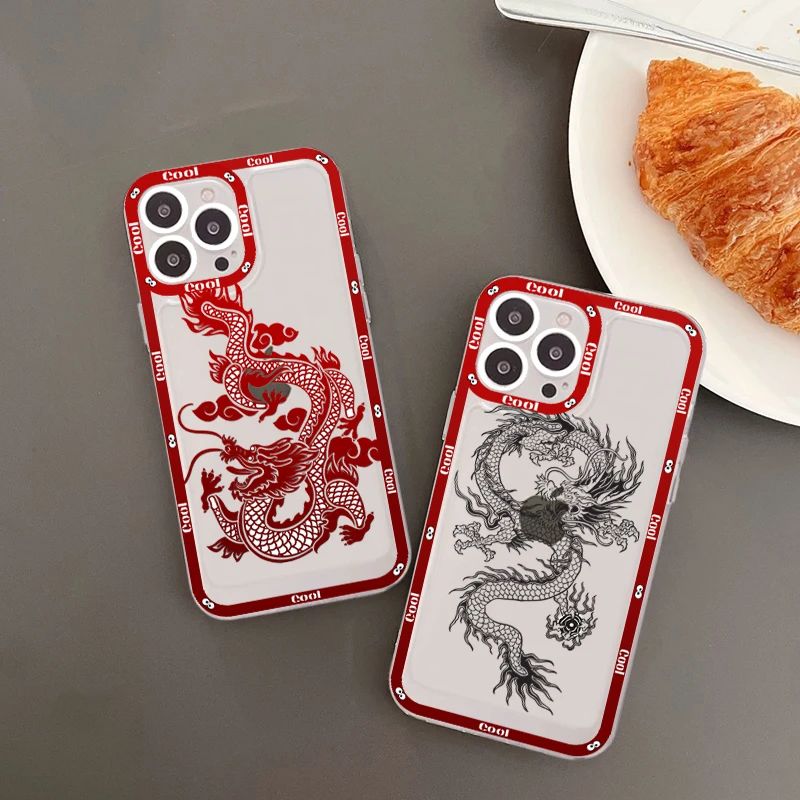 

Chinese Dragon Phone Case for iPhone 11 12 13 Mini Pro Max 14 Pro Max Case shell