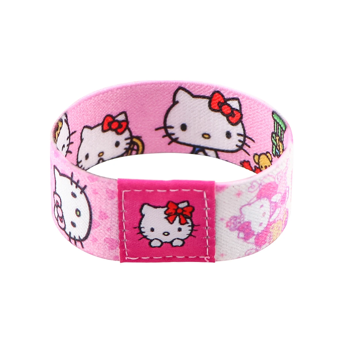

Cartoon Cute Sport Wristband Polyester Stretch Wristband Bracelet Flexible Wrist Band Casual Bangle For Women Men Souvenir Gifts