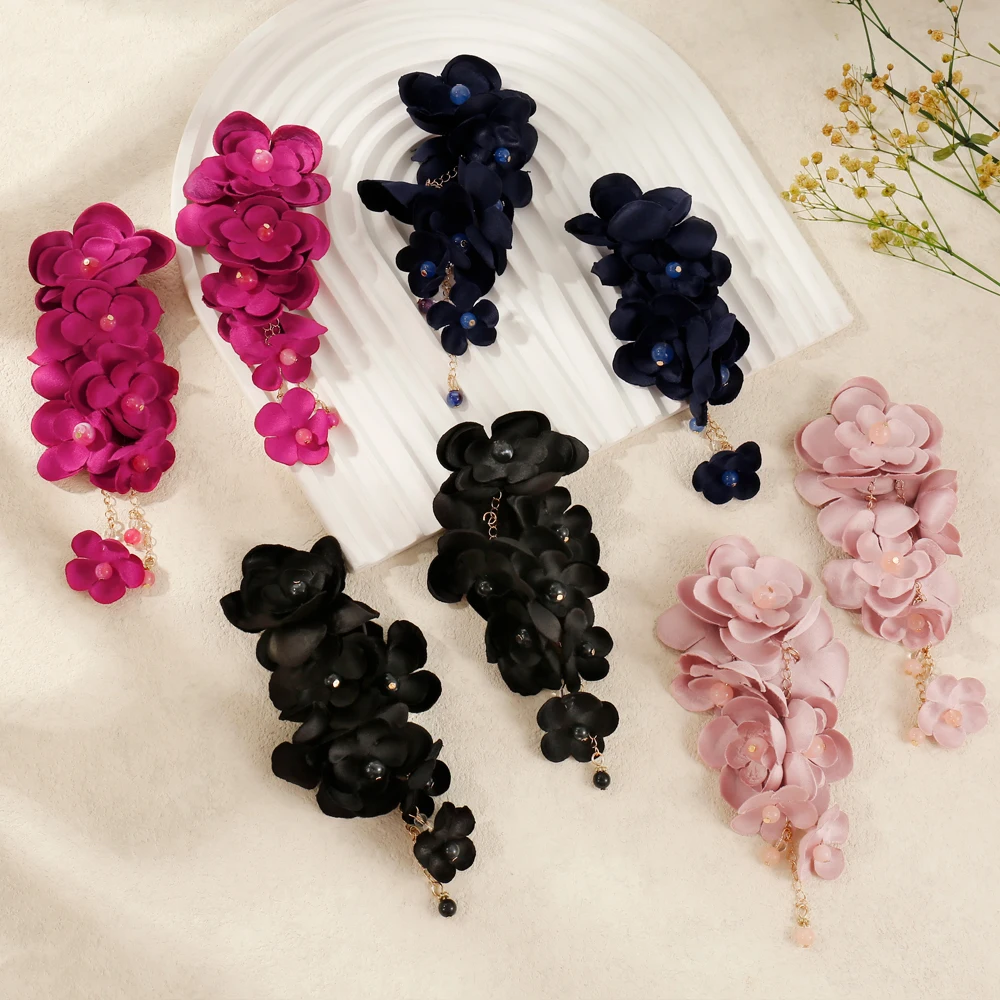 Badu медные серьги-капельки с цветком