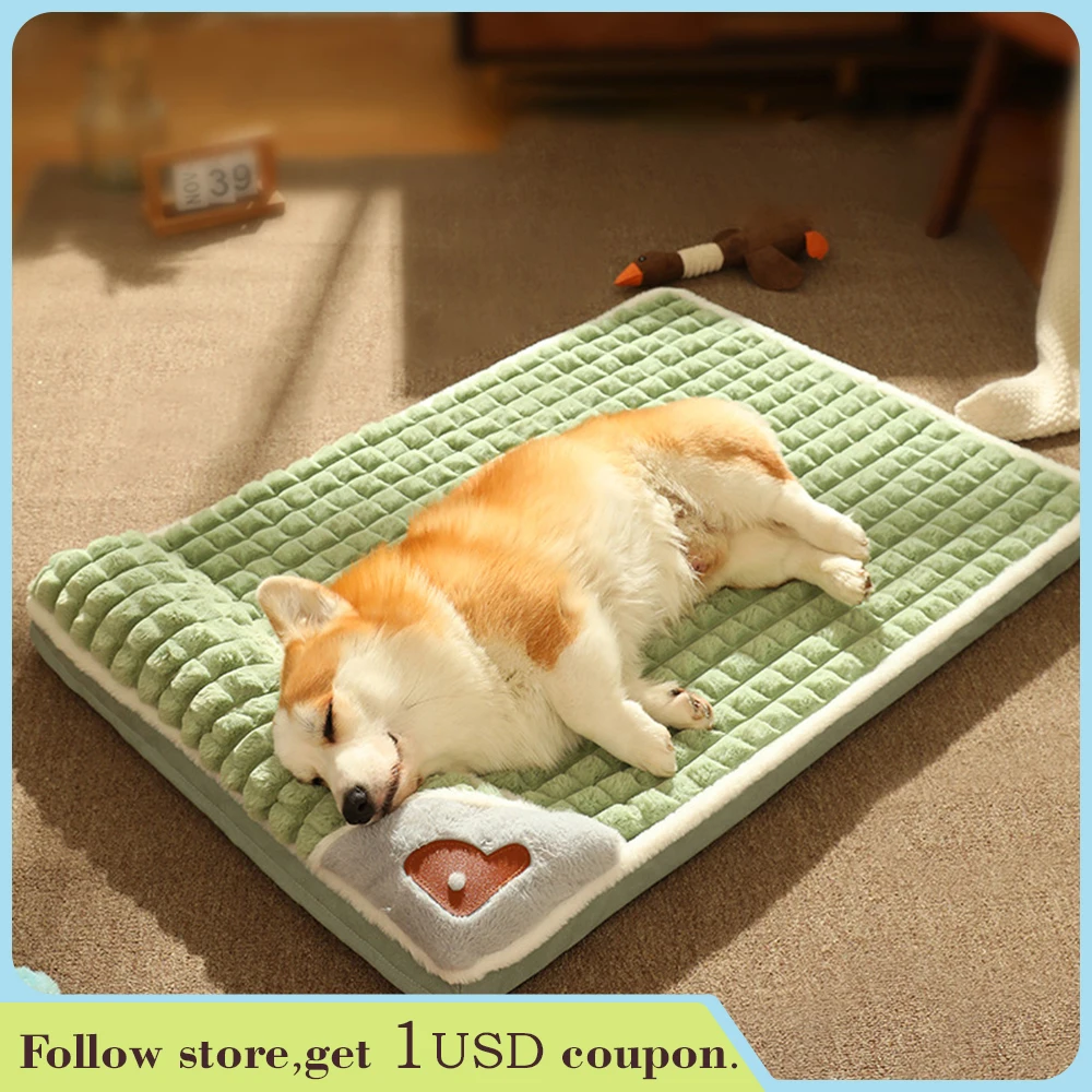 

Winter Super Warm Dog Mat Thickened Dog Sofa for Small Medium Large Dogs Cats Deep Sleep Fluff Bed Removable Washable Pet Bed