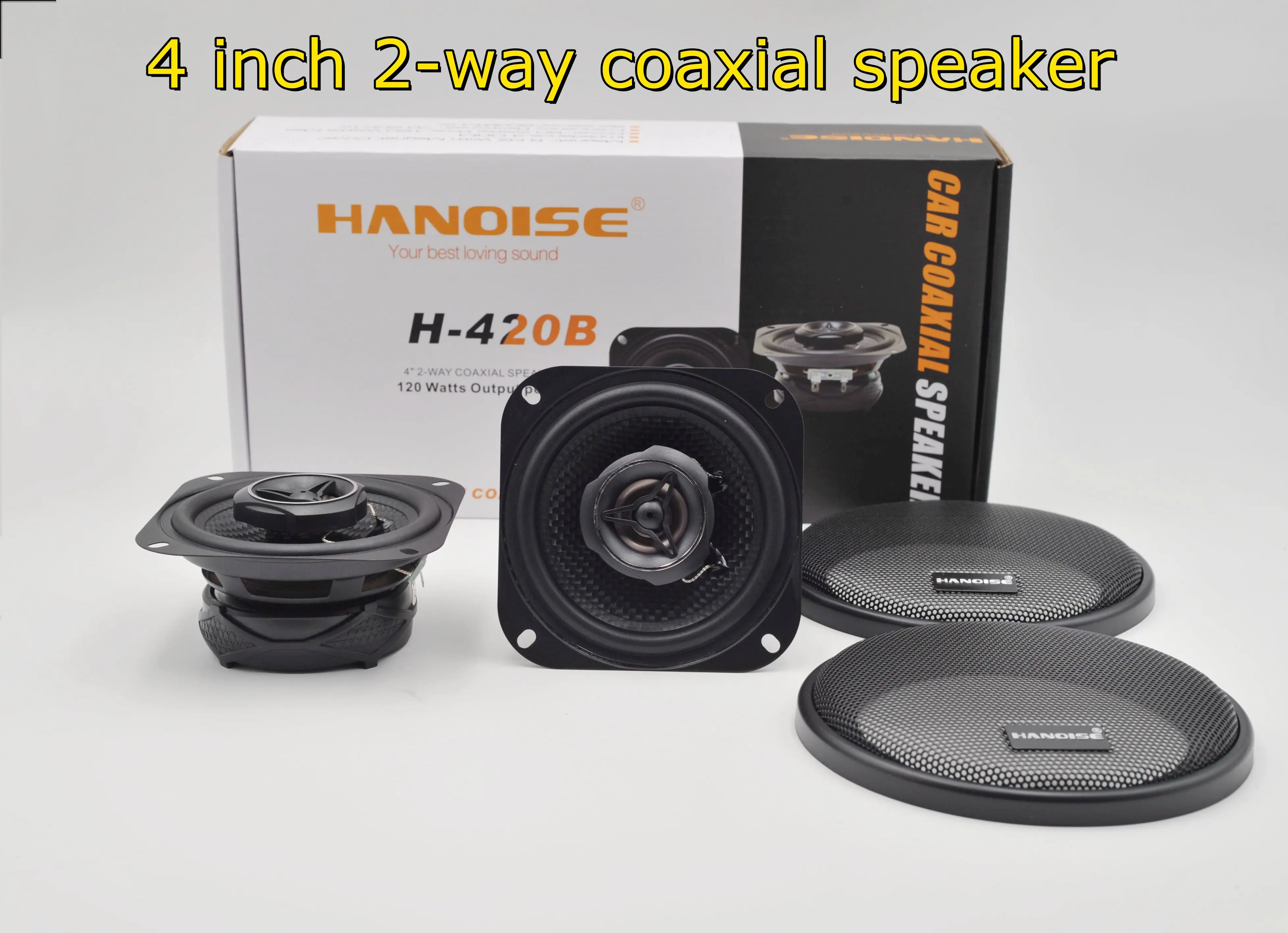 240 Вт (2*120 Вт) 4-дюймовые двухсторонние универсальные автомобильные коаксиальные