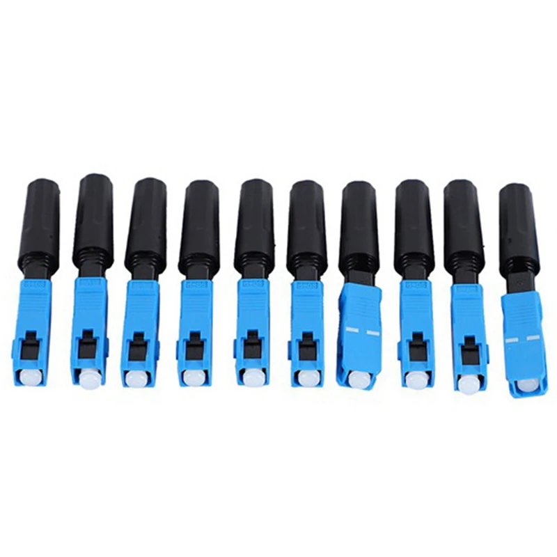

AYHF-10Pcs/Lot SC/UPC-P Optic Fiber Quick Connector Fast Adapter Single Mode For FTTH/ODF