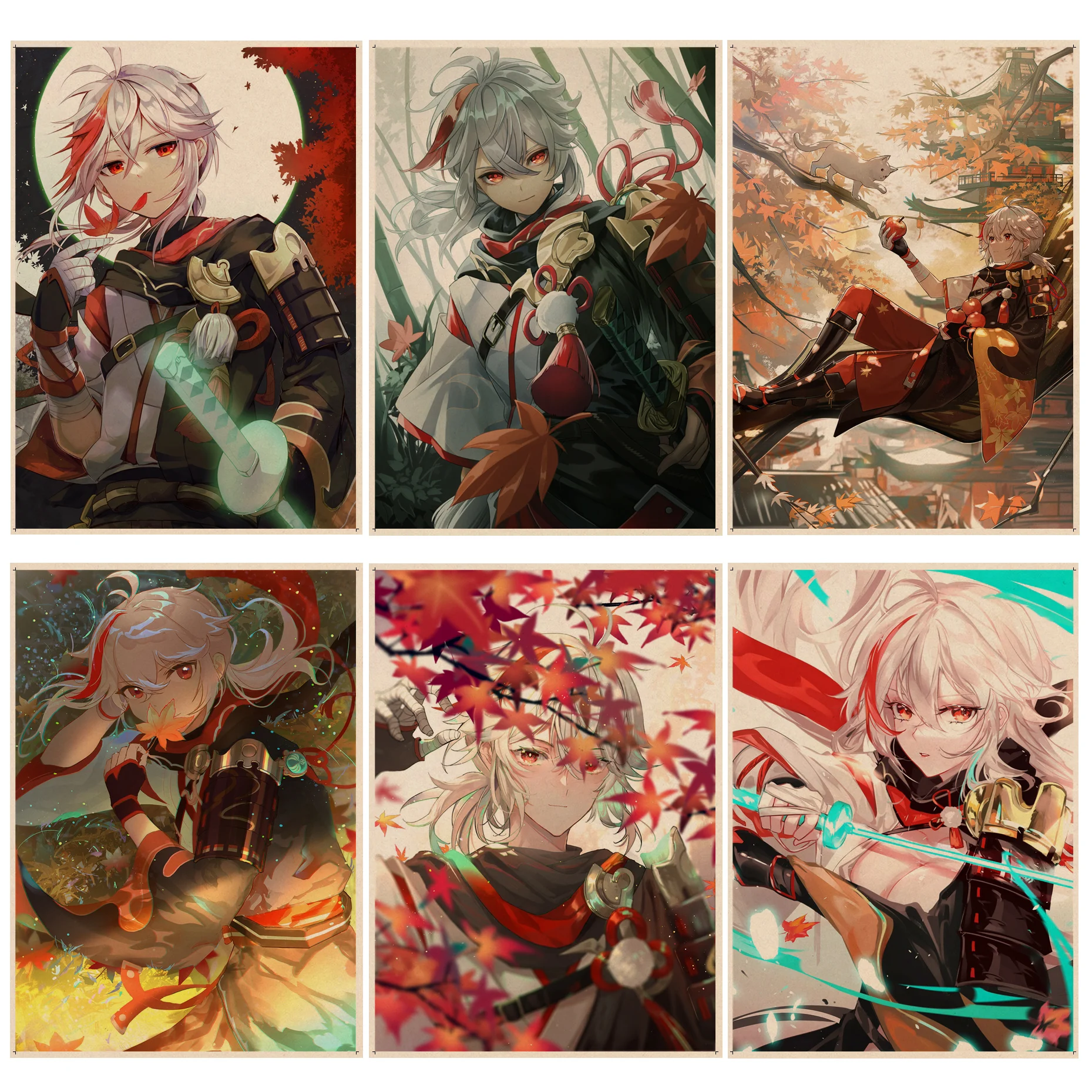 

Genshin Impact Kaedehara Kazuha Movie Posters For Living Room Bar Decoration Posters Wall Stickers