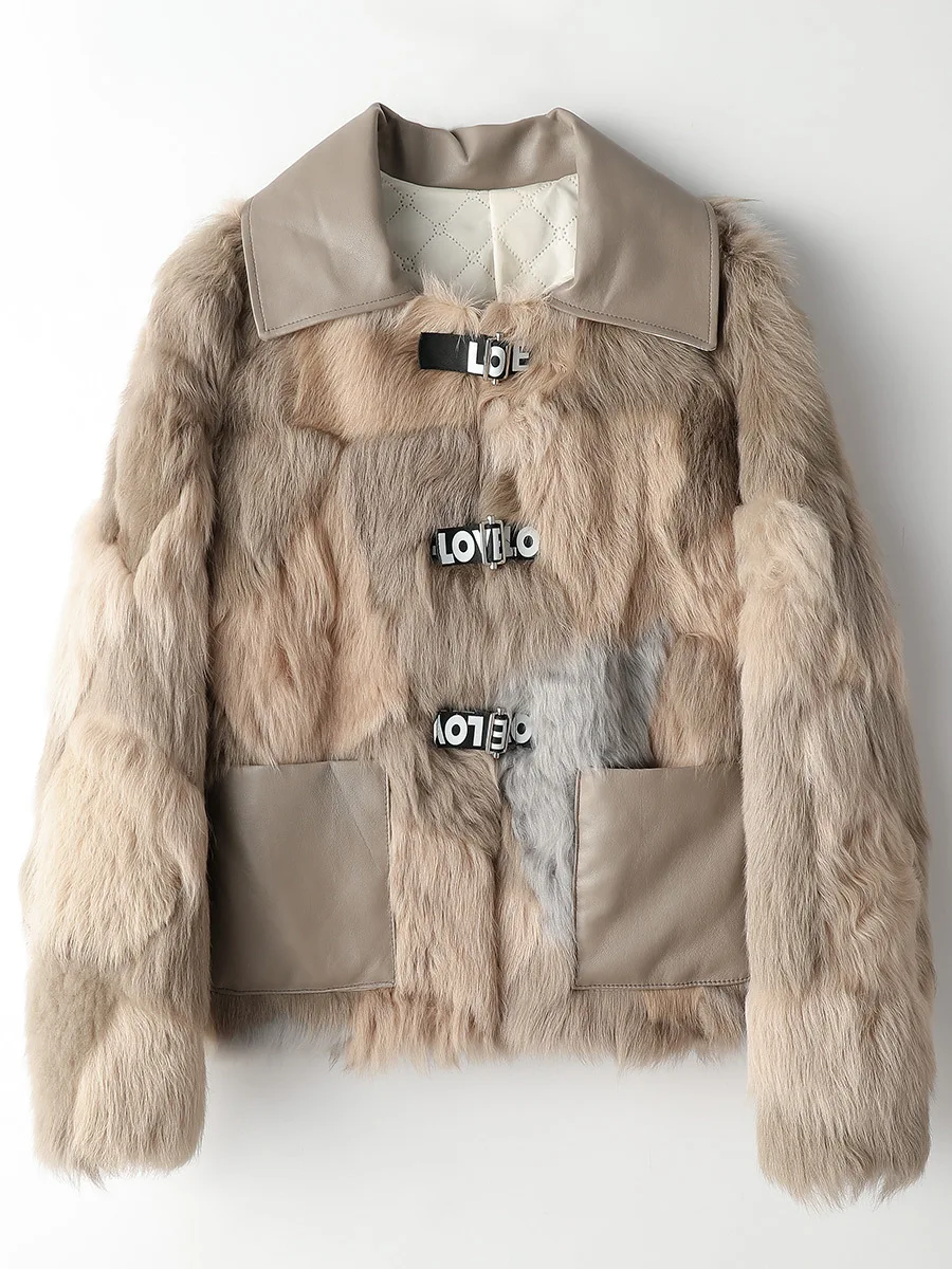 New Winter 2022 Lamb Fur Short Jacket Women's Fashion Fur Coat